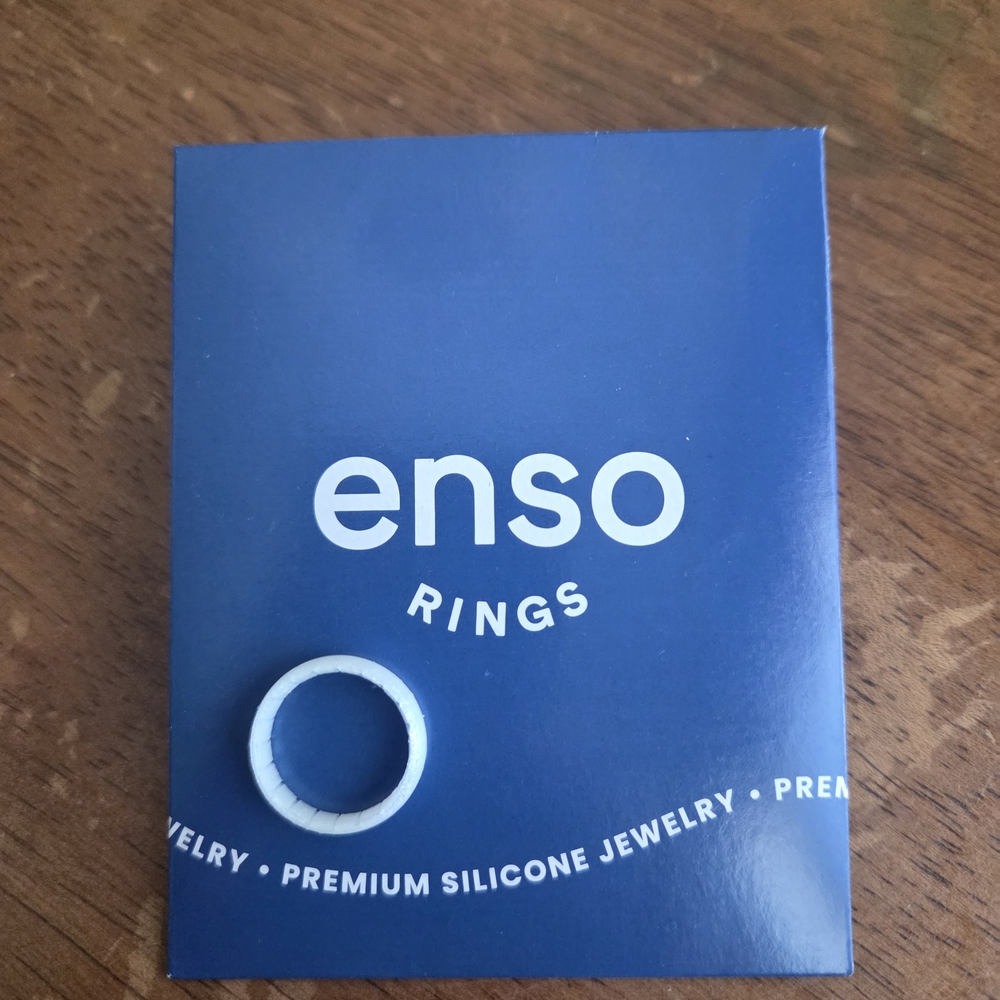 Women's White Silicone Ring